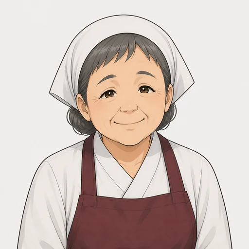 売店のおばちゃんの表情アイコン
